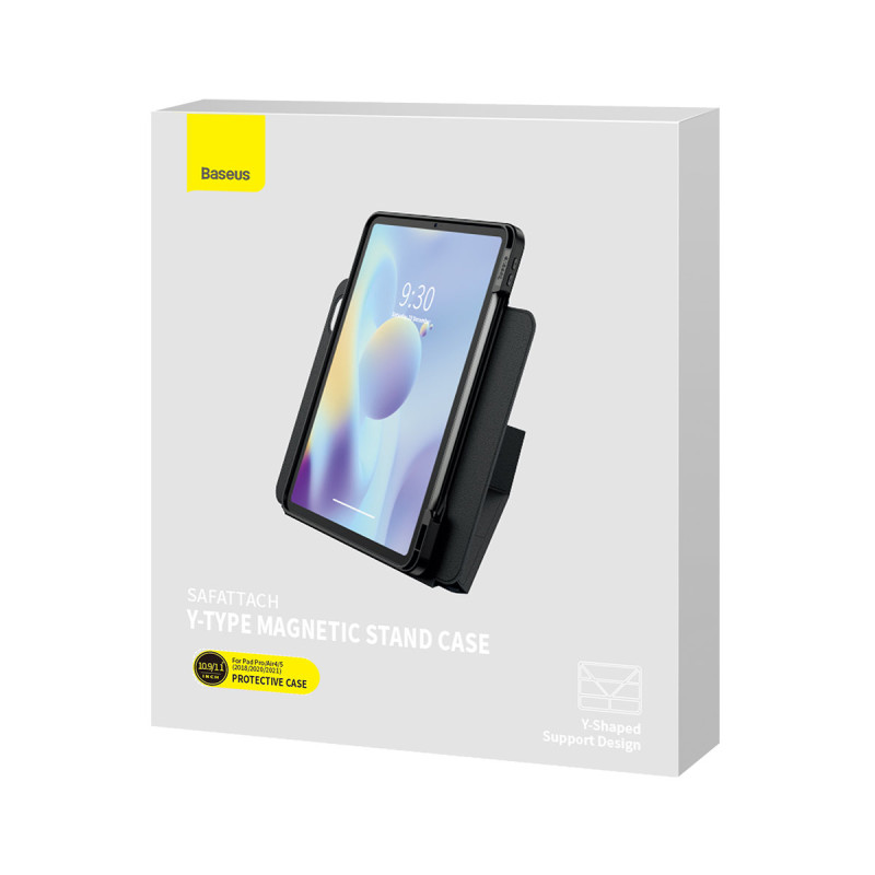 Magnetinio dangtelio dėklas Y tipo stovas, skirtas iPad Pro 11" / Air 4-5 10,9" – pilka