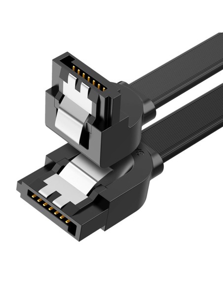 SATA 1,0–3,0 iki 5 Gb/ s 0,5 m kampinis plokščias kabelis – juodas
 
SATA 1,0–3,0 iki 5 Gb/ s 0,5 m kampinis plokščias kabelis – juodas