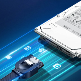
SATA 1,0–3,0 iki 5 Gb/ s 0,5 m kampinis plokščias kabelis – juodas

