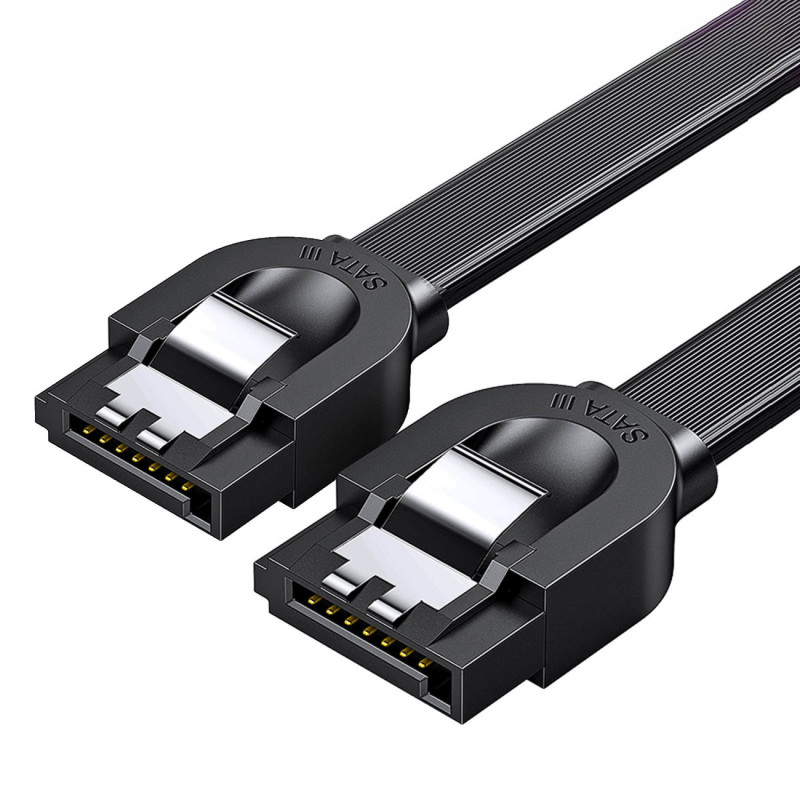 SATA 1.0-3.0 plokščias laidas iki 5Gb/ s 0.5m - juodas
SATA 1.0-3.0 plokščias laidas iki 5Gb/ s 0.5m - juodas