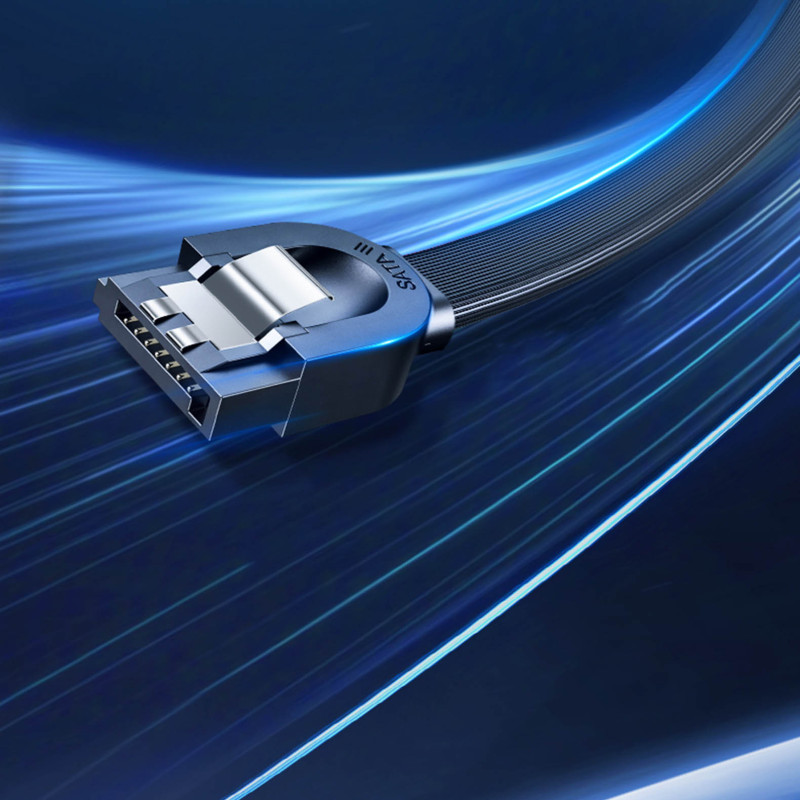 
SATA 1.0-3.0 plokščias laidas iki 5Gb/ s 0.5m - juodas
