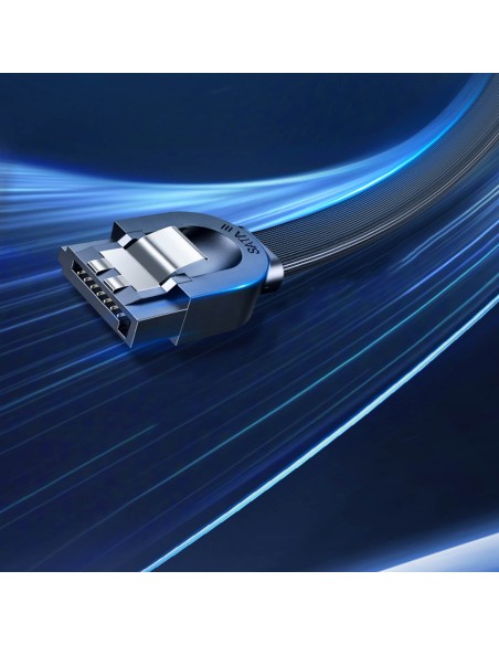 
SATA 1.0-3.0 plokščias laidas iki 5Gb/ s 0.5m - juodas
