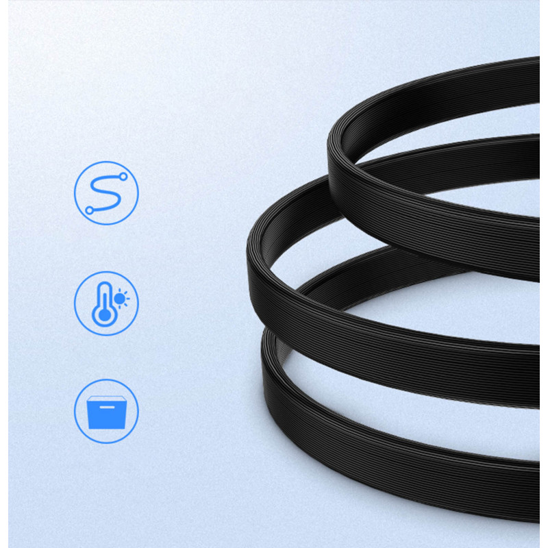 
SATA 1.0-3.0 plokščias laidas iki 5Gb/ s 0.5m - juodas
