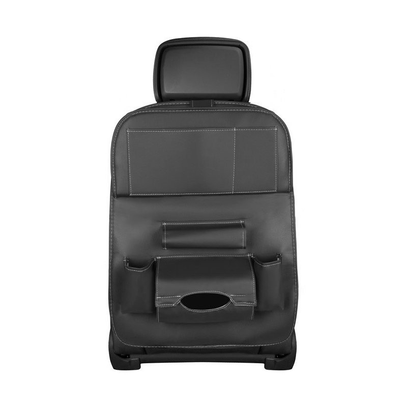 Automobilinės kėdutės tvarkyklė su lentyna, mini staliukas automobiliui, juodas