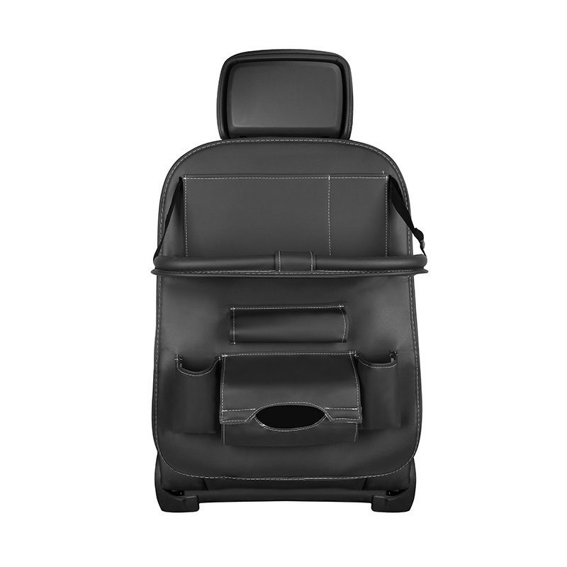 Automobilinės kėdutės tvarkyklė su lentyna, mini staliukas automobiliui, juodas
