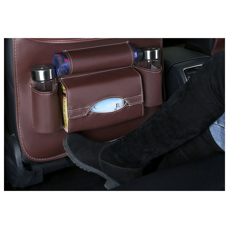 Automobilinės kėdutės tvarkyklė su lentyna, mini staliukas automobiliui, juodas