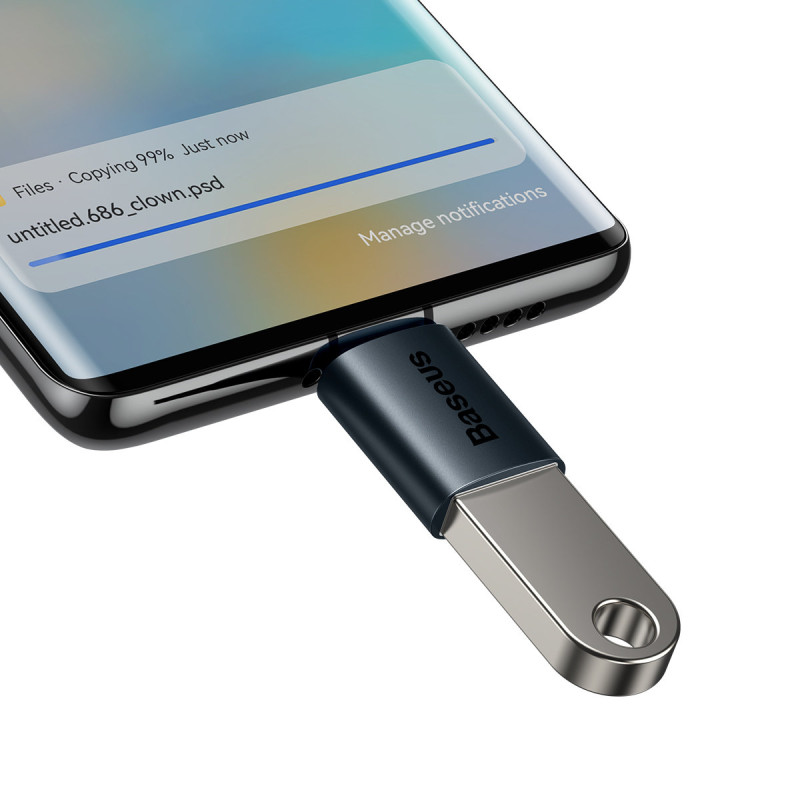 „Ingenuity“ serijos USB-C į USB-A adapteris mėlynas