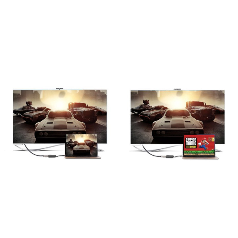 Adapterio kabelis HDMI Kištukinis VGA FHD juodas