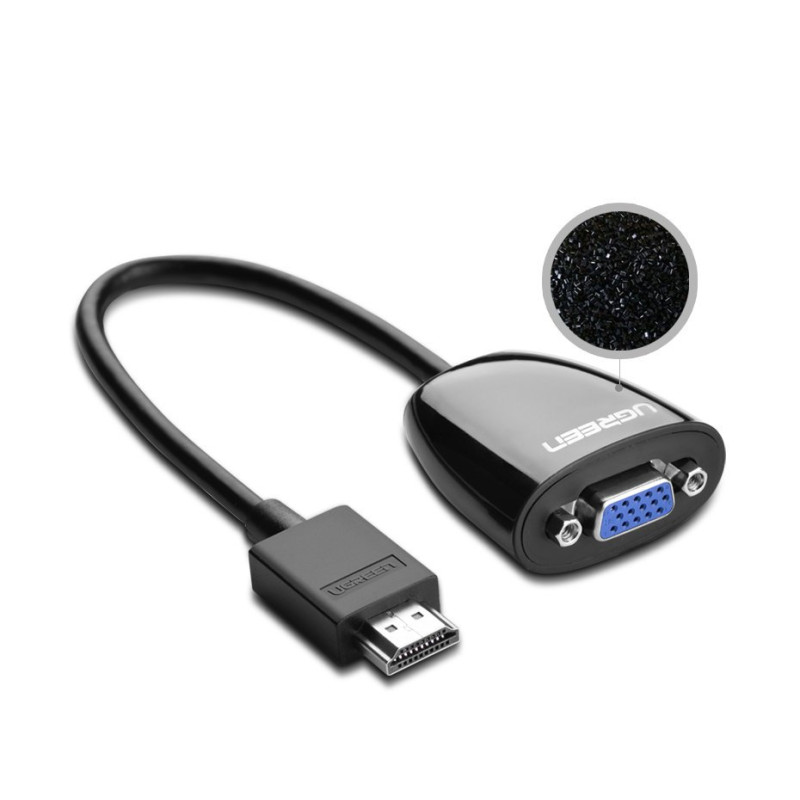 Adapterio kabelis HDMI Kištukinis VGA FHD juodas