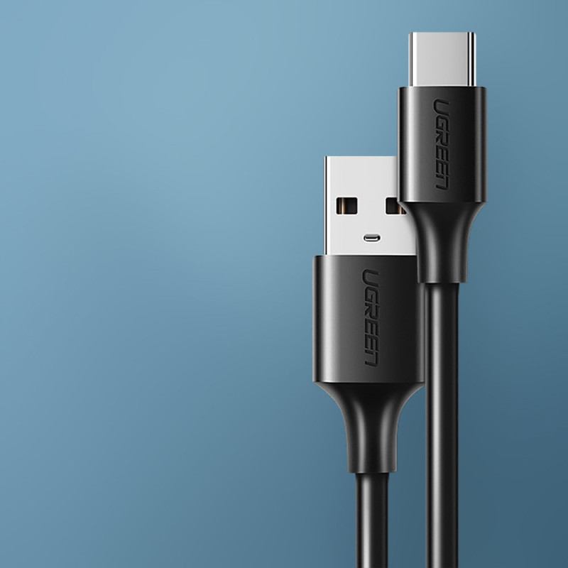 Kabelio adapteris USB – USB-C Quick Charge 3.0 3A 0.25m juodas