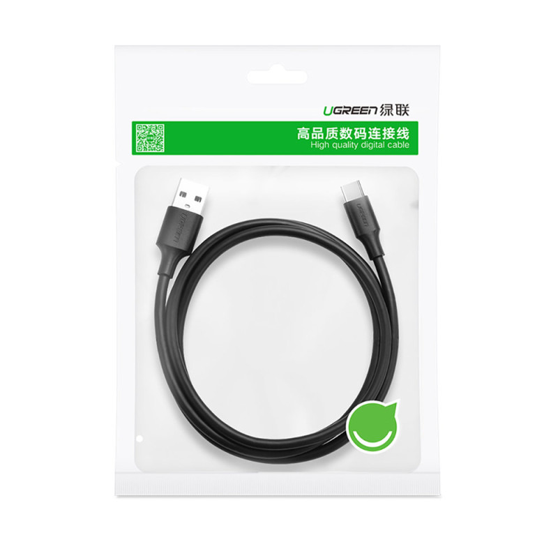 Kabelio adapteris USB – USB-C Quick Charge 3.0 3A 0.25m juodas