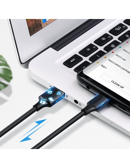Kabelio adapteris USB – USB-C Quick Charge 3.0 3A 0.25m juodas
 
Kabelio adapteris USB – USB-C Quick Charge 3.0 3A 0.25m juodas