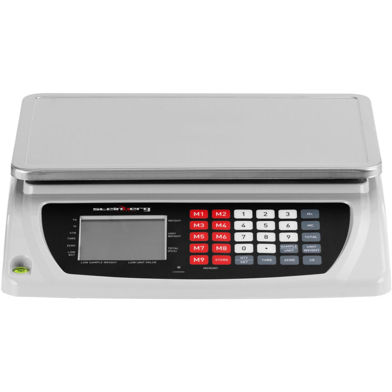 LCD komercinės svarstyklės 33,5 x 23 cm 50 kg / 6 g