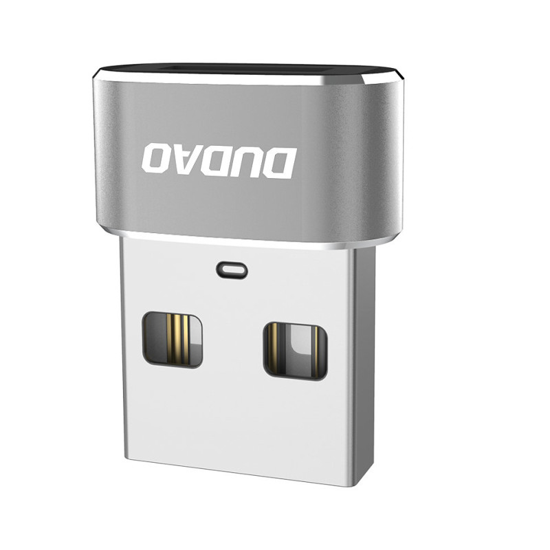 USB-C į įprastą USB adapterį juodas