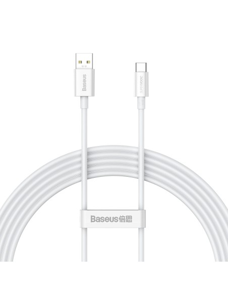 Superior Series SUPERVOOC USB-A į USB-C laidas 65W 2m baltas Superior Series SUPERVOOC USB-A į USB-C laidas 65W 2m baltas