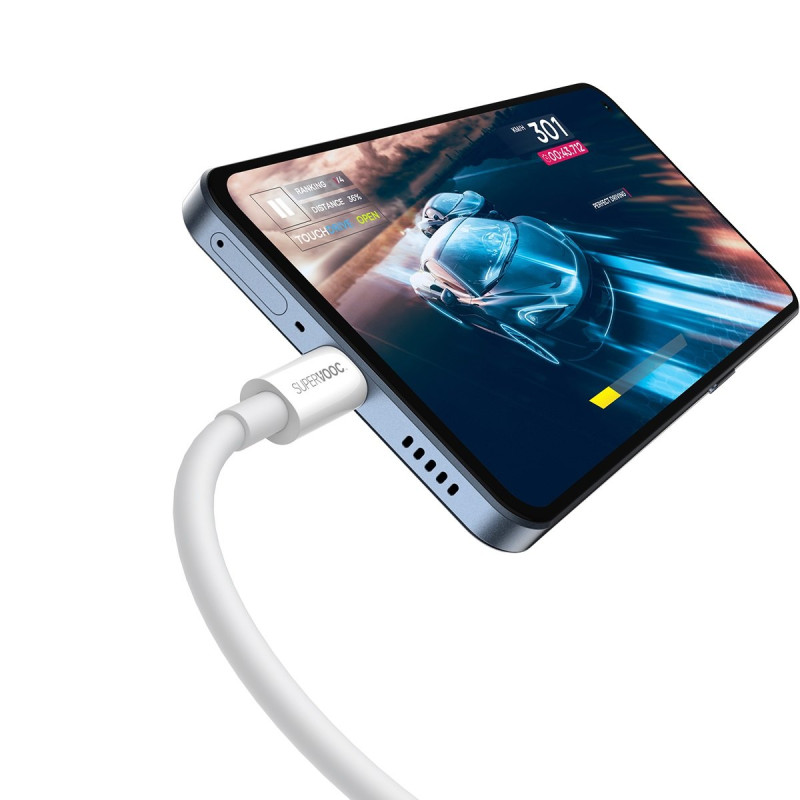 Superior Series SUPERVOOC USB-A į USB-C laidas 65W 2m baltas