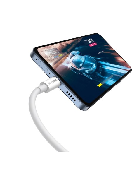 Superior Series SUPERVOOC USB-A į USB-C laidas 65W 2m baltas Superior Series SUPERVOOC USB-A į USB-C laidas 65W 2m baltas