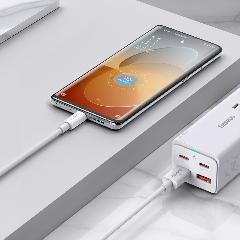 Superior Series SUPERVOOC USB-A į USB-C laidas 65W 2m baltas