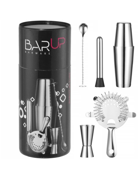 
Barmeno rinkinys vamzdžio kratykloje jigger sietelio maišymo šaukštas - sidabrinis
