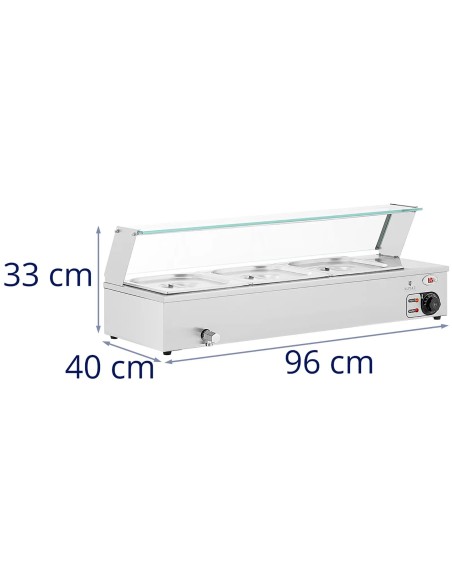 Bain-marie maisto šildytuvas šildantis bufetas su dangteliu 3 x GN 1/ 2 2000 W
 
Bain-marie maisto šildytuvas šildantis bufetas su dangteliu 3 x GN 1/ 2 2000 W