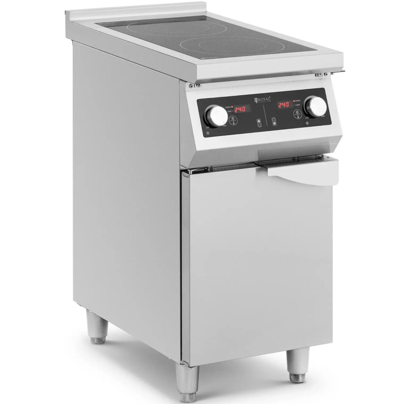 Atskirai pastatoma 2 degiklių indukcinė viryklė su spintele 400 V 8500 W