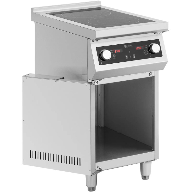 Atskirai pastatoma 2 degiklių indukcinė viryklė su spintele 400 V 8500 W