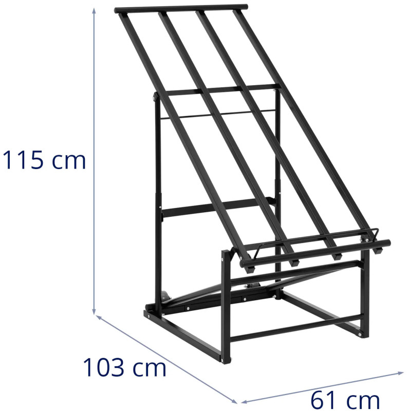 Parduotuvės stovas vaisių ir daržovių dėžėms 61 x 103 x 115 cm - juodas