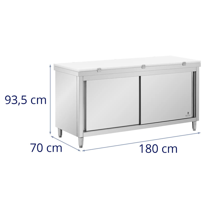 Atskirai pastatoma maitinimo spinta su pjaustymo lenta PLIENAS 180 x 70 cm