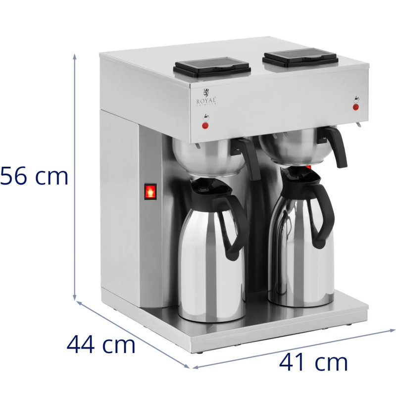 
Lašinamasis kavos aparatas maitinimui, 2 termosai, 2 l, 2 x 1900 W
