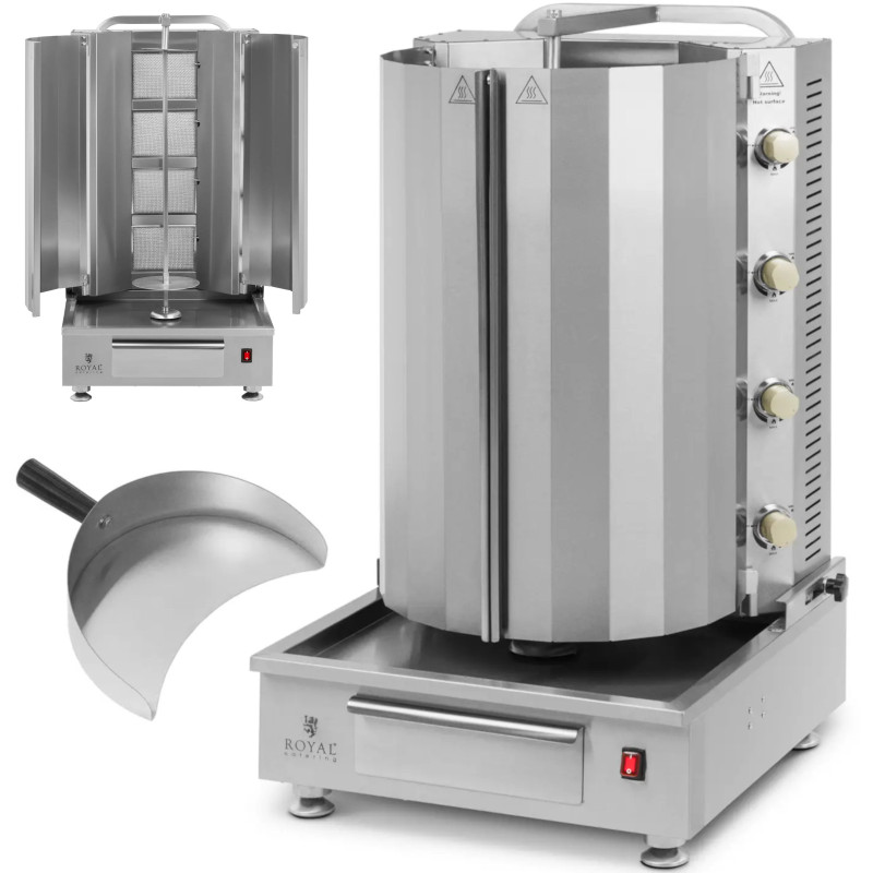 
Kebabų giroskopas, dujinis, iki 60 kg mėsos, 16 kW
