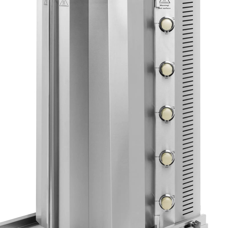 Kebabų grilio giroskopinis dujinis skrudintuvas iki 80 kg mėsos 20 kW