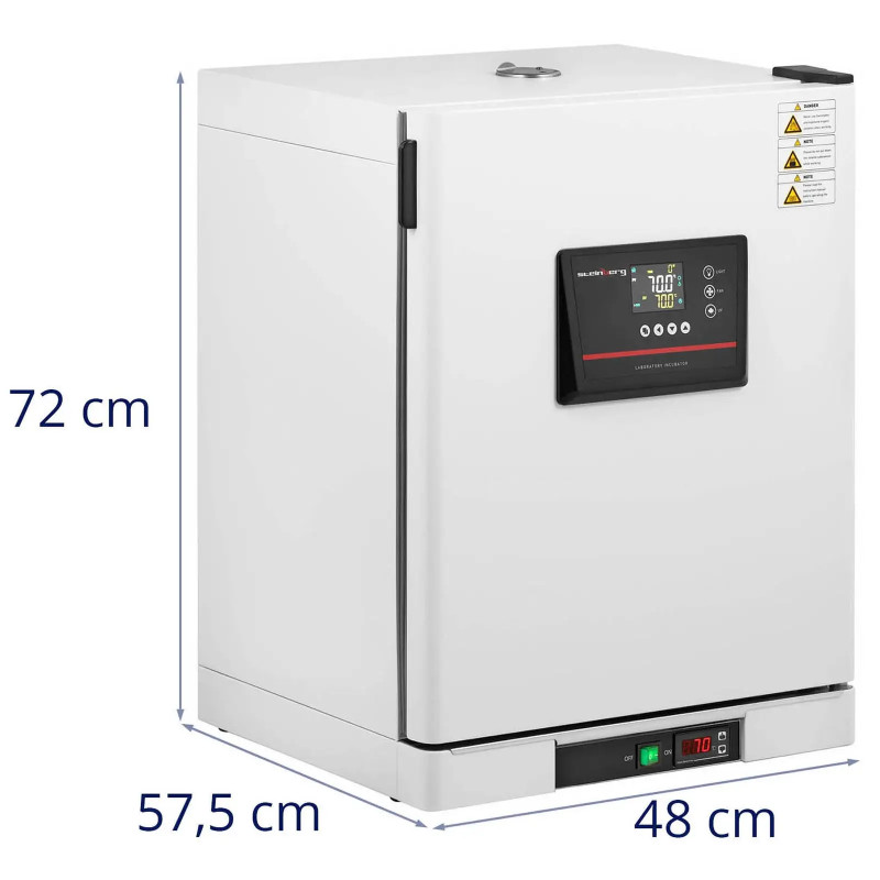 Laboratorinis inkubatorius priverstinis oro šildytuvas 70C 65 l