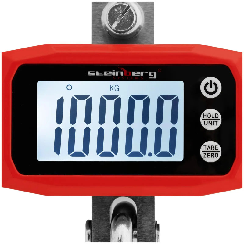 Pakabinamos kablio svarstyklės sandėlio LCD 1000 kg / 100 g