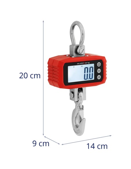 Pakabinamos kablio svarstyklės sandėlio LCD 1000 kg / 100 g
 
Pakabinamos kablio svarstyklės sandėlio LCD 1000 kg / 100 g