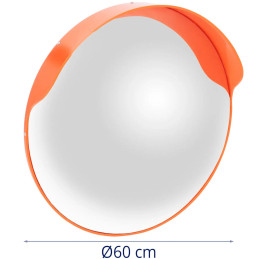 
Gatvės eismo veidrodis apvalus 130 laipsnių sk. 60 cm - oranžinė
