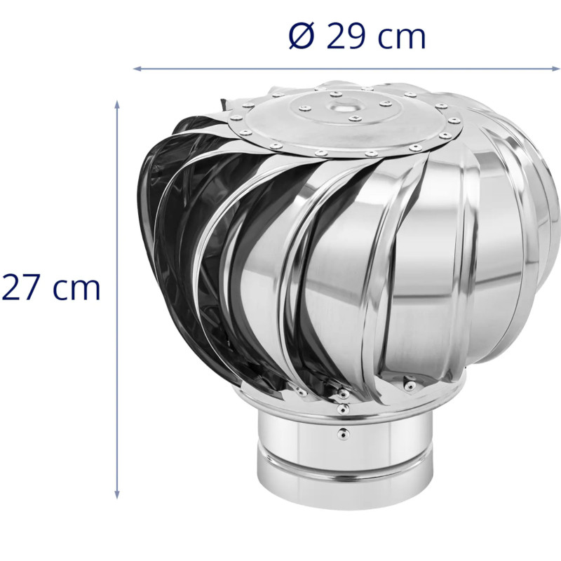 Sukamasis vėdinimo kamino gaubtas pagamintas iš plieno, skersmuo 12 cm