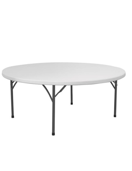 Sulankstomas baltas apvalus maitinimo stalas skm. nuo 180 cm iki 250 kg – Hendi 810941 Sulankstomas baltas apvalus maitinimo stalas skm. nuo 180 cm iki 250 kg – Hendi 810941