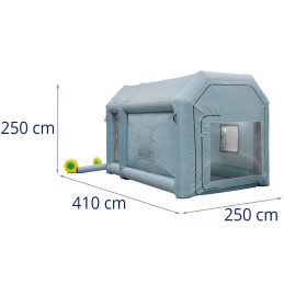 
Purškimo kabina su pūstuvu ir ventiliatoriumi 4 x 2,5 x 2,5 m
