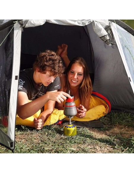 Lengviausia turistinė viryklė dujų kasetėms (vožtuvu arba sriegiu) HIKER 70gramų 2,4 kW Lengviausia turistinė viryklė dujų kasetėms (vožtuvu arba sriegiu) HIKER 70gramų 2,4 kW