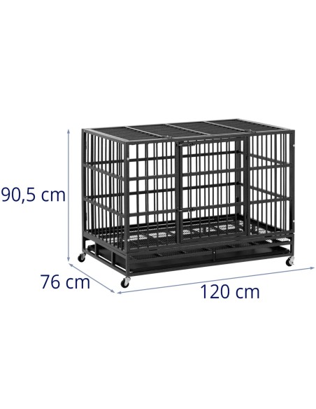 
Transportavimo narvas šunims ir gyvūnams ant ratų 120 x 76 x 90,5 cm
