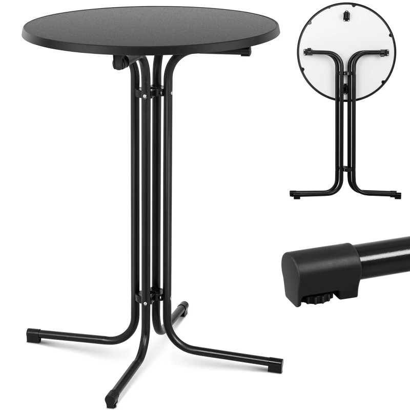 
Stalo baro stalas apvalus aukštas sulankstomas sk. 80 cm aukštis 110 cm juodos spalvos

