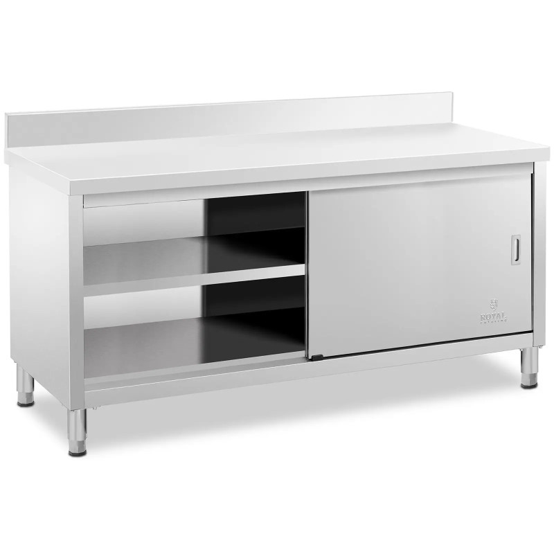 Sieninis stalviršis su spintele ir stumdomų durų kraštu 180 x 60 cm