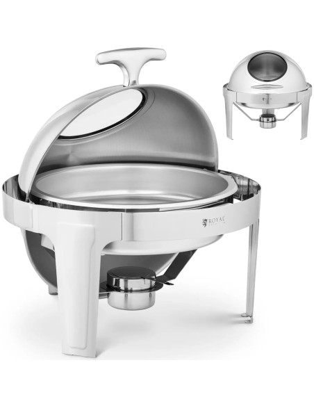 
Apvalus bain-marie švediško stalo šildytuvas makaronų patiekalams su dangteliu 5,8 l
