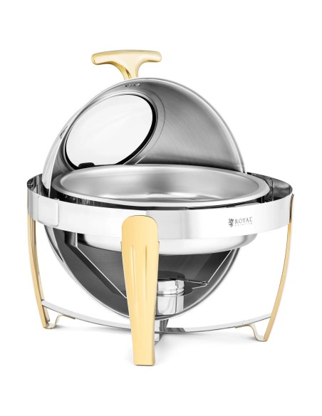 
Apvalus bain-marie švediško stalo šildytuvas makaronų patiekalams su ritininiu dangteliu 6 l
