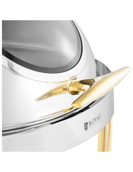 
Apvalus bain-marie švediško stalo šildytuvas makaronų patiekalams su ritininiu dangteliu 6 l
