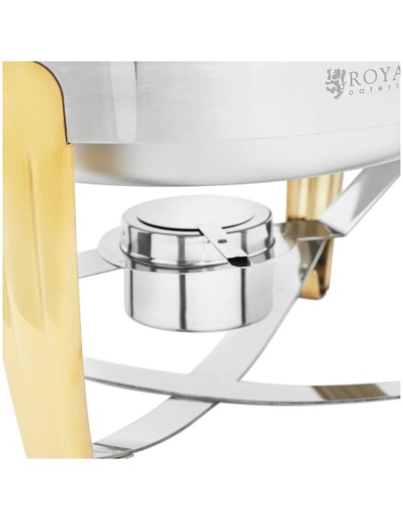 
Apvalus bain-marie švediško stalo šildytuvas makaronų patiekalams su ritininiu dangteliu 6 l
