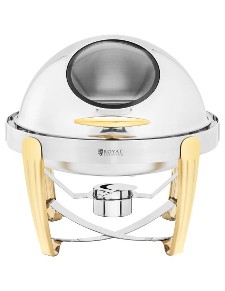 
Apvalus bain-marie švediško stalo šildytuvas makaronų patiekalams su ritininiu dangteliu 6 l
