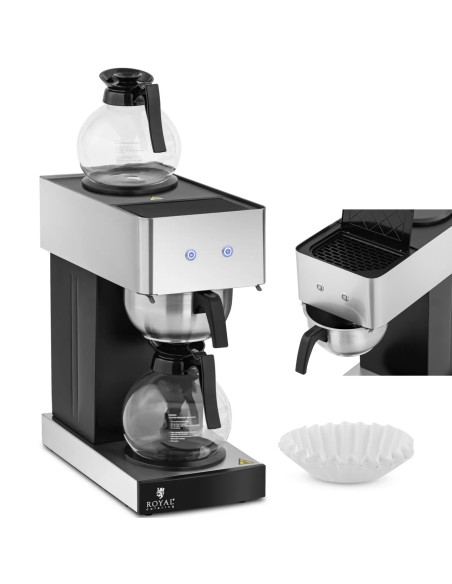 
Lašinamasis kavos aparatas maitinimui 2 ąsočiai 2 šildytuvai 1,8 l 2020 W
