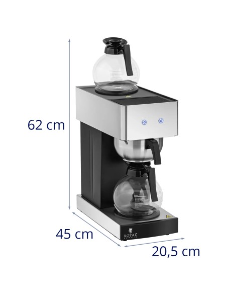 
Lašinamasis kavos aparatas maitinimui 2 ąsočiai 2 šildytuvai 1,8 l 2020 W
