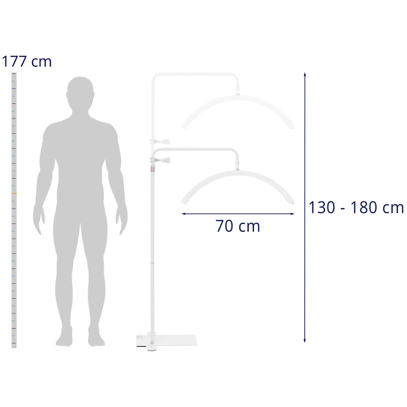 Reguliuojamo aukščio kosmetinė gydymo lempa 3000 - 6000 K LED 40 W